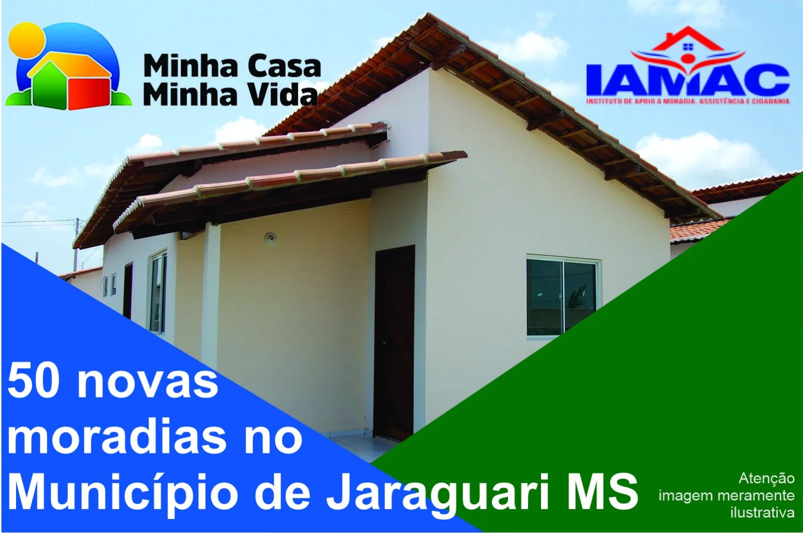 O instituto IAMAC foi selecionado para construir 50 novas casas no Município de Jaraguari MS