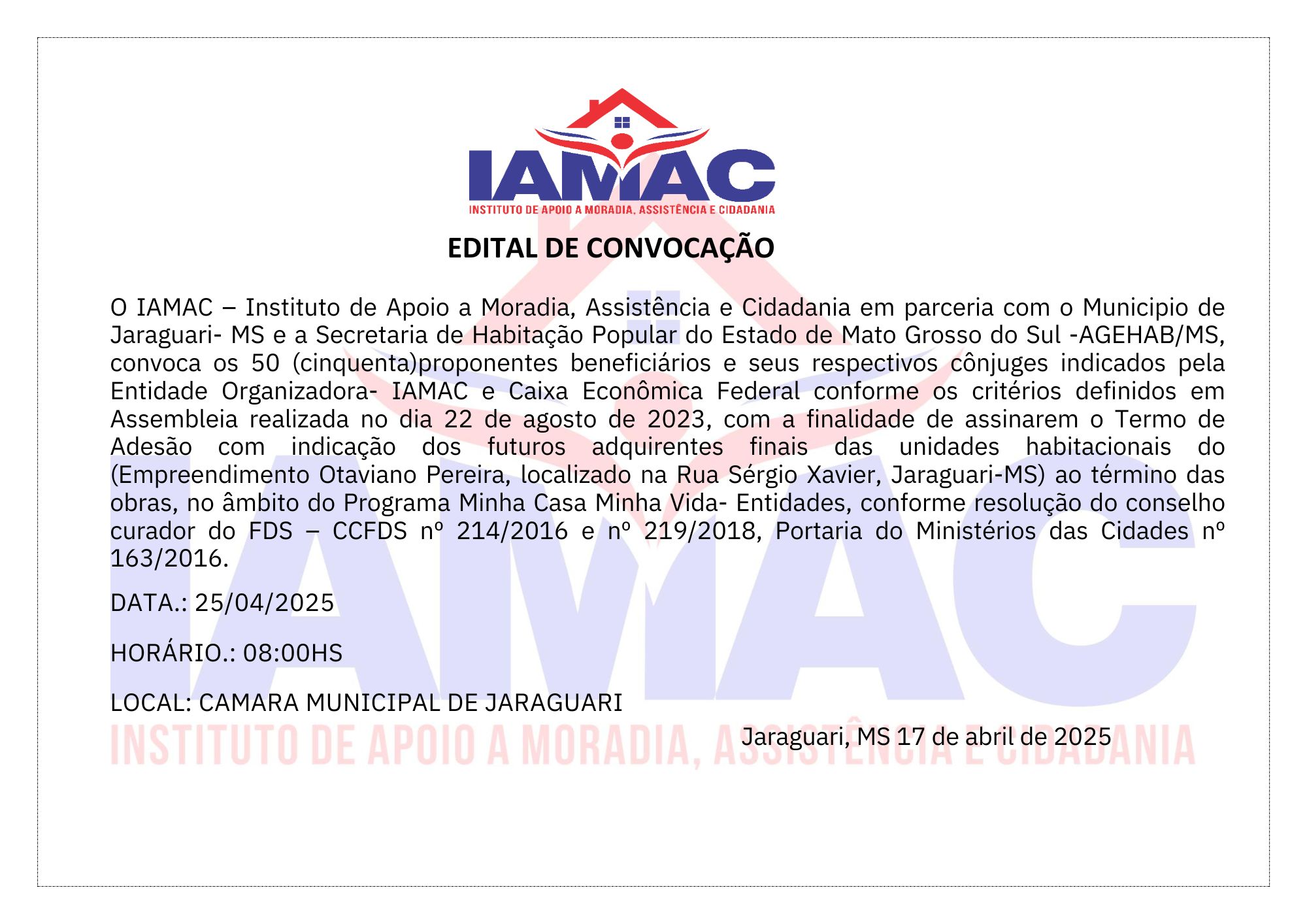 CONVOCACAO-MCMV-ENTIDADE-JARAGUARI